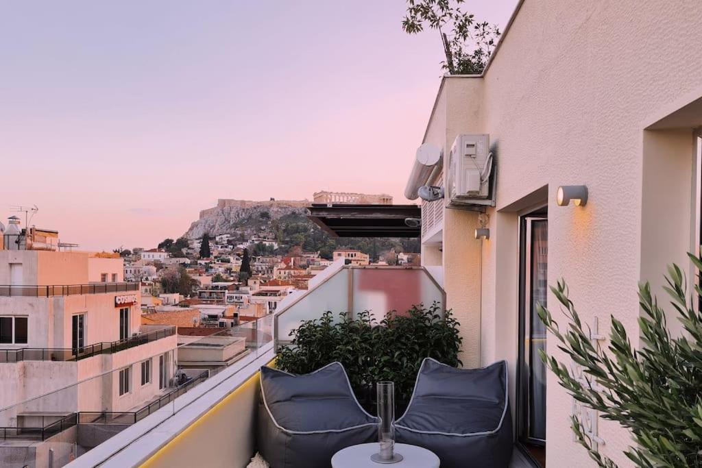 Ferienwohnung Heated Plunge Pool & Firepit Acropolis Penthouse Athen Exterior foto