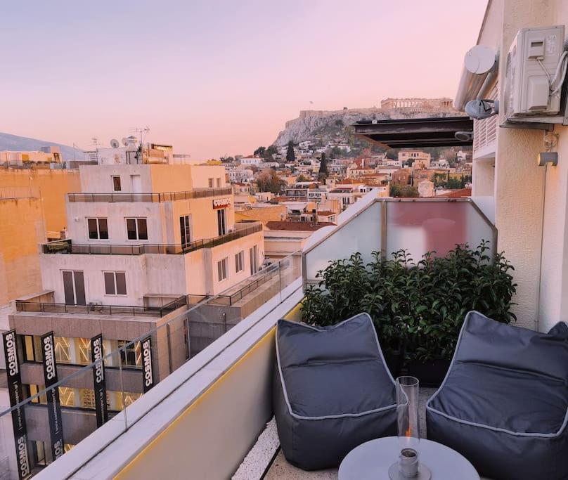 Ferienwohnung Heated Plunge Pool & Firepit Acropolis Penthouse Athen Exterior foto