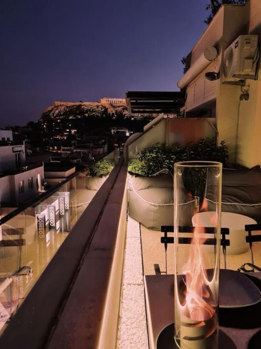 Ferienwohnung Heated Plunge Pool & Firepit Acropolis Penthouse Athen Exterior foto